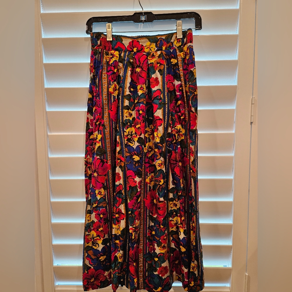 Vintage Norton McNaughton | Flower Pleated Maxi | Womens Size 6